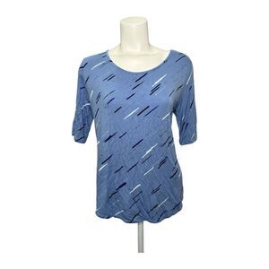 Apt 9 Blue Elbow Super Soft T Shirt Sz PM Petite‎ Medium NEW
